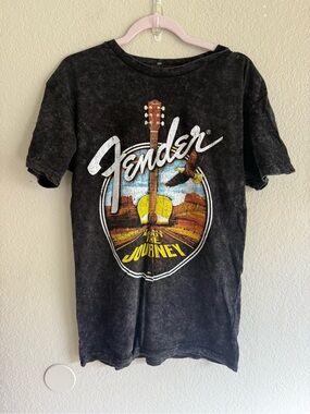 NEW Fender Guitars T Shirt Size Large Black Licensed It’s All About The Journey
